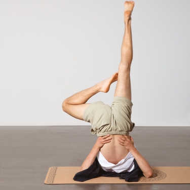 Yogamatte Kork 4mm, 185x66cm, Blume 