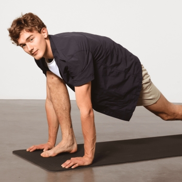 Yoga mat TPE 6mm, 183x60cm, anthracite/grey 