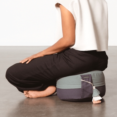 Meditation Cushion Bio-Classic YIN-YANG, anthracite-light grey 