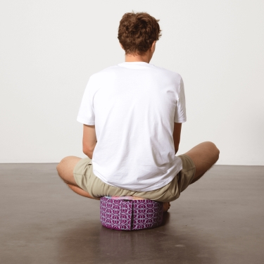 Meditation Cushion CHAKRA STYLE, 15cm high, purple 