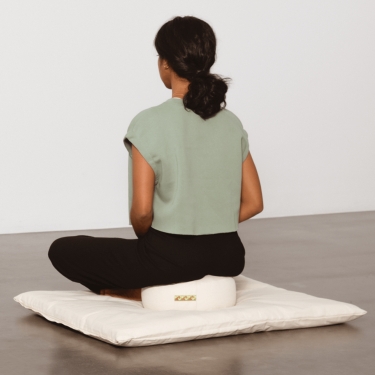 Meditationsmatte Zabuton Zen 70x90cm, Baumwolle, schwarz 