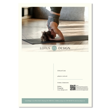 Yoga Geschenk Gutschein in PDF 