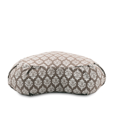 Halbmondkissen Yoga Herz Raja 14cm, graubraun 