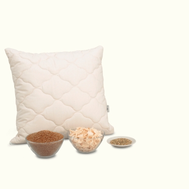 Quilted Organic Swiss Pine Pillow - Millet 