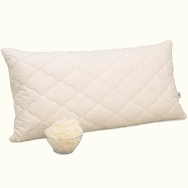 Quilted Pillow Organic New Wool 