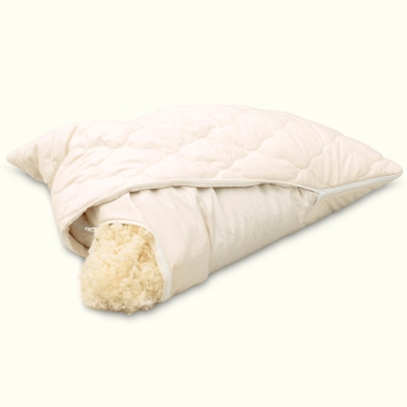 Quilted Pillow Organic New Wool 