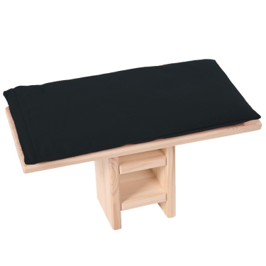 Meditation bench cushion - black 40 x 20 cm 