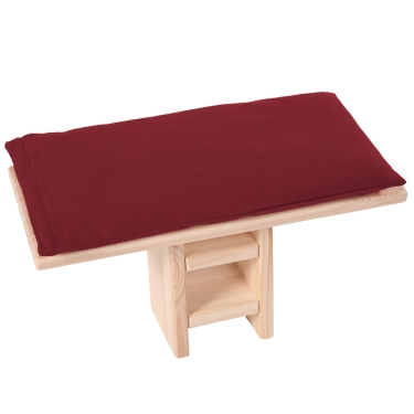 Meditation bench cushion - wine red 40 x 20 cm 