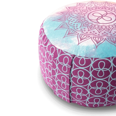 Meditation Cushion CHAKRA STYLE, 15cm high, purple 