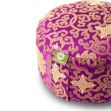 Meditation cushion BROKAT, 15cm high, purple 