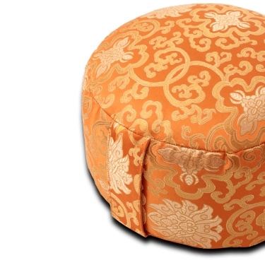 Meditation cushion BROKAT, 15cm, orange 