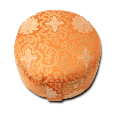 Meditation cushion BROKAT, 15cm, orange 