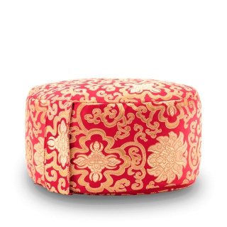 Meditation cushion BROKAT, 15cm, red 