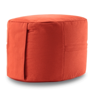 Meditation Cushion Classic Oval 21cm, red-orange 