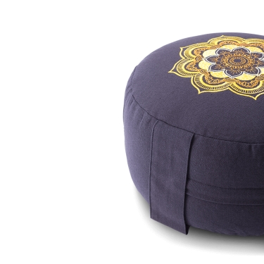 Meditation cushion Classic Mandala Gold, dark blue 