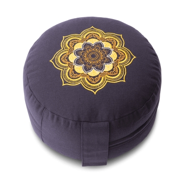 Meditation cushion Classic Mandala Gold, dark blue 