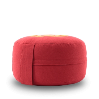 Meditation cushion Classic Mandala Gold, wine red 