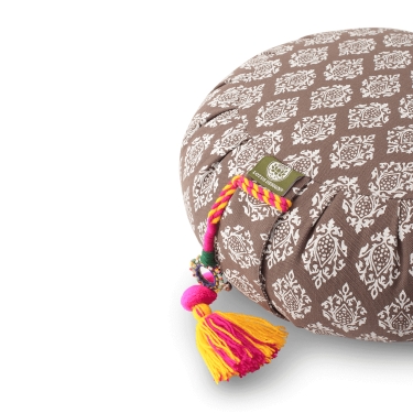 Meditation Cushion Zafu RAJA 15cm, grey-brown 