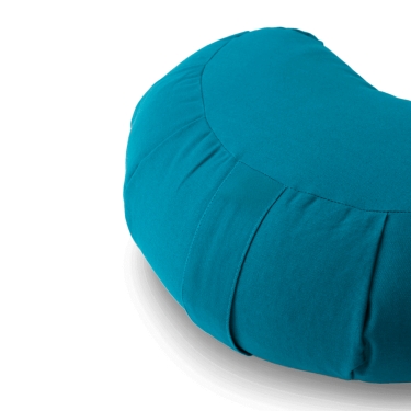 Half Moon Cushion Yoga Heart 14cm, turquoise 