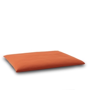 Meditationsmatte Zabuton Zen 70x90cm, Schurwolle, rotorange 