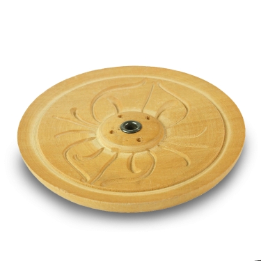 Incense holder in light wood - flower shape 