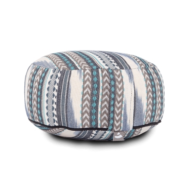 Meditation cushion ETHNO 17cm - black-white-blue 