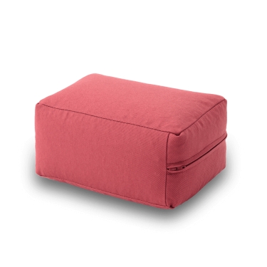 Lotus Design Reisekissen MINI – Kleines Meditationskissen mit Bio-Buchweizenschalen – weinrot 