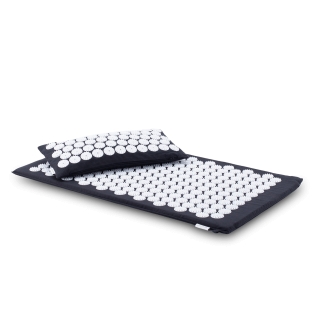 Akupressurmatte Lotus Plus mit Kissen, anthrazit 