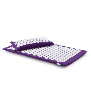 Akupressurmatte Lotus Plus mit Kissen, lila 