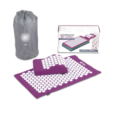 Akupressurmatte Vital -L- 74x44cm - Aubergine 