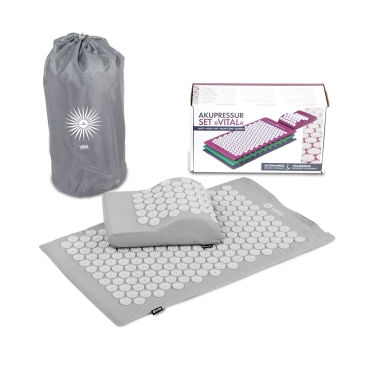 Akupressurmatte Vital -L- 74x44cm - Steingrau 