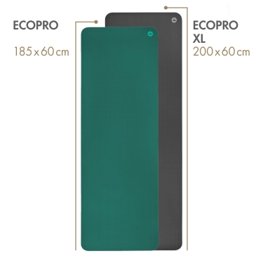 Yoga mat EcoPro 200x60cm, 4mm, petrol 