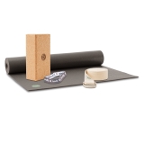 Yogamatten Set - Studio Premium 4,5mm, graubraun 