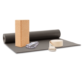 Yogamatten Set - Studio 4,5mm, graubraun 