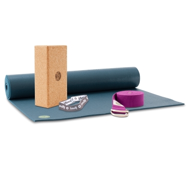 Yogamatten Set - Studio Premium 4,5mm, dunkelblau 