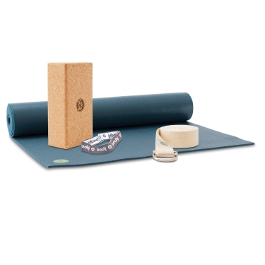 Yogamatten Set - Studio Premium 4,5mm, blau 