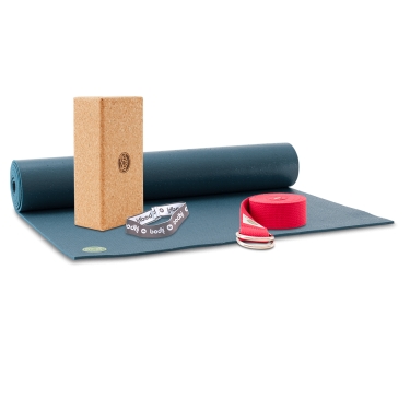 Yogamatten Set - Studio Premium 4,5mm, dunkelblau 