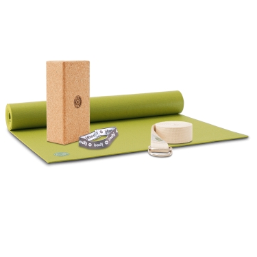 Yogamatten Set - Studio Premium 4,5mm, grün 