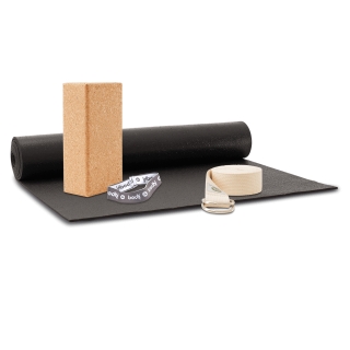 Yogamatten Set - Studio 4,5mm, schwarz 