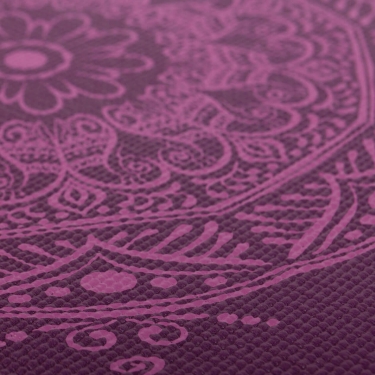 Yoga mat Mandala centric 4,5mm, 183x60cm, aubergine 