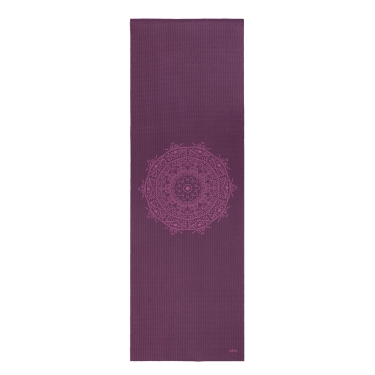 Yoga mat Mandala centric 4,5mm, 183x60cm, aubergine 
