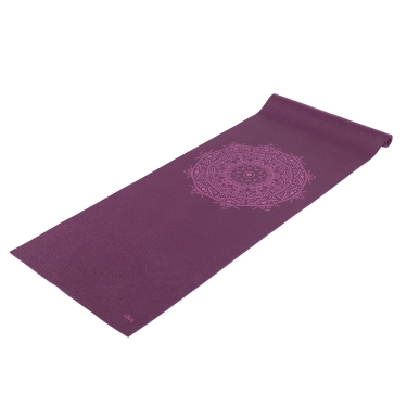 Yoga mat Mandala centric 4,5mm, 183x60cm, aubergine 