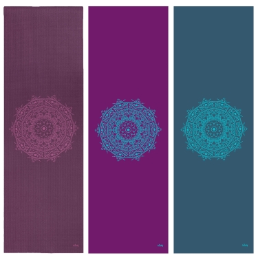Yoga mat Mandala centric 4,5mm, 183x60cm, aubergine 