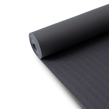 Yoga mat TPE 6mm, 183x60cm, anthracite/grey 