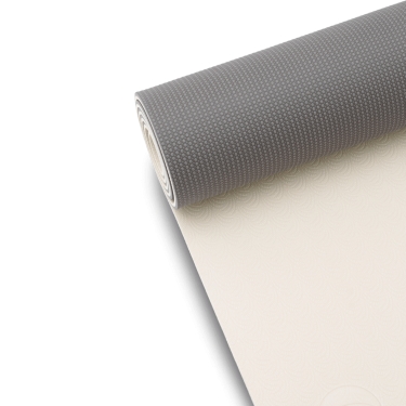 Yoga mat TPE 6mm, 183x60cm, sand/lightgrey 