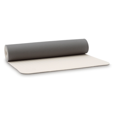 Yoga mat TPE 6mm, 183x60cm, sand/lightgrey 