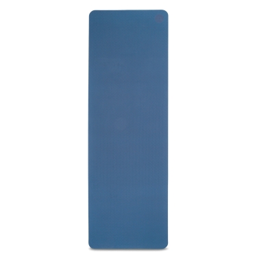 Yoga mat TPE 6mm, 180x60cm, navy blue/light blue 