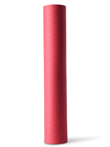 Yogamatte TPE Light 4mm, 183x60cm, karminrot/anthrazit 