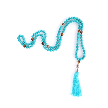 Mala necklace TIGER - turquoise 