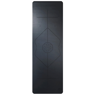 Yoga mat EcoPrint, 183x60cm, 3mm, black 
